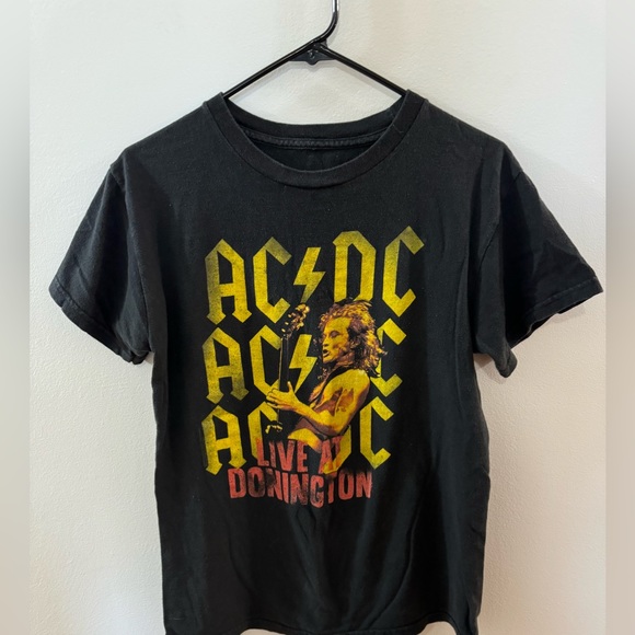 Shirts | Sm Acdc Live At Donington Black Band Tshirt | Poshmark